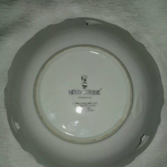 Vintage Holly Hobbie Plate Gold Trim Happiness Is Having Someone To Care For 8" - Picture 5 of 5